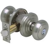 Schlage Residential F51A - Entry Lock - Andover Knob, C Keyway with 16211 Latch and 10063 Strike - Andover Trim