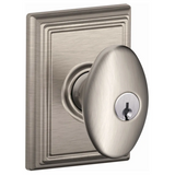 Schlage Siena Keyed Entry Single Cylinder Door Knob Set with Decorative Addison Trim