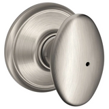 Schlage Residential F10 - Siena Knob Passage Lock with 16080 Latch and 10027 Strike - Alden Rose