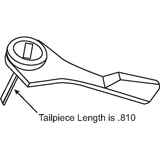 Brixwell 900-11040w Turn Lever With .810 Tailpiece white For 1-3/4in Door