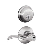 Schlage Accent Single Cylinder Keyed Entry Door Lever Set and Deadbolt Combo