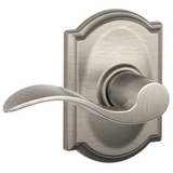 Schlage Accent Passage Door Lever Set with the Decorative Camelot Trim