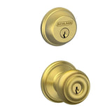 Schlage Georgian Single Cylinder Keyed Entry Door Knob Set and Deadbolt Combo