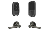 Yale Limited Edition: Yale Keypad Lock and Lever in Black Suede