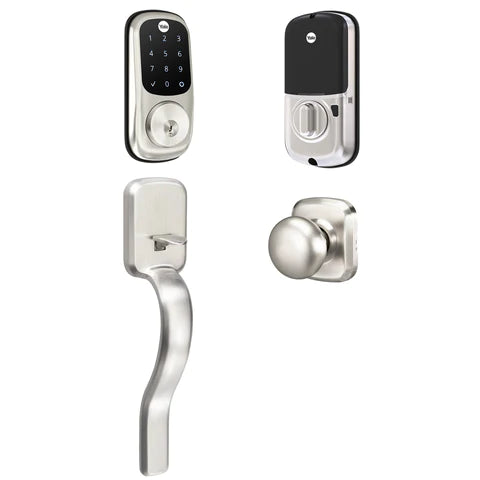 Yale Assure Lock Touchscreen with Ridgefield Handleset – Golden