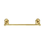 Emtek 12" Traditional Brass Towel Bar w/ Ribbon & Reed Rosette