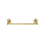 Emtek 12" Traditional Brass Towel Bar w/Quincy Rosette