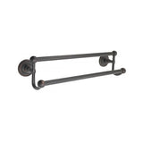 Emtek 24" Traditional Brass Double Towel Bar w/Ribbon & Reed Rosette