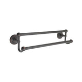 Emtek 24" Traditional Brass Double Towel Bar w/Rope Rosette