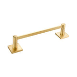 Emtek 12" Modern Brass Towel Bar w/ Square Rosette