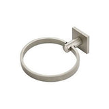 Emtek Modern Brass Towel Ring w/Square Rosette