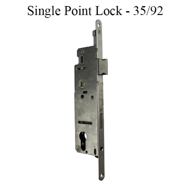 16MM HOPPE SINGLE POINT LOCK (SPL), 35/92 GEAR, 1/2" (14MM) DEADBOLT THROW