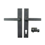 HOPPE MULTIPOINT LOCK HANDLESET -  NONKEYED WITH THUMBTURN, M1643 / 2161N SET - DALLAS CONTEMPORARY INACTIVE