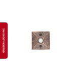 Emtek 2452 Brass Bell Button with Hammered Rosette