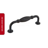 Emtek 86220 Bronze Fluted 4 Inch C-to-C Fixed Pull