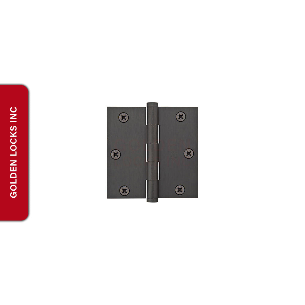 Emtek 96213 3.5 Inch Solid Brass Heavy Duty Door Hinges with Square Corners (pair)