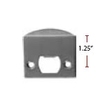 Emtek Extended Lip Strike Plate - Square Corners - EM86086