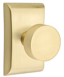 Emtek Modern Round Door Knob with Neos Rosette - E248