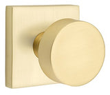 Emtek Modern Round Door Knob with Square Rosette - E247