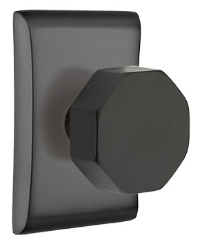 Emtek Octagon Modern Door Knob with Neos Rosette - E256
