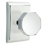 Emtek Octagon Modern Door Knob with Neos Rosette - E256