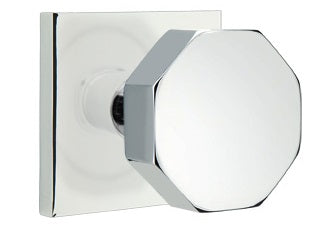 Emtek Octagon Modern Door Knob with Square Rosette - E255
