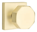Emtek Octagon Modern Door Knob with Square Rosette - E255