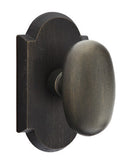 Emtek Sandcast Bronze Egg Door Knob with Style 1 Rosette - E328