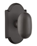 Emtek Sandcast Bronze Egg Door Knob with Style 1 Rosette - E328