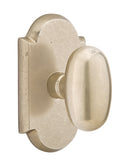 Emtek Sandcast Bronze Egg Door Knob with Style 1 Rosette - E328