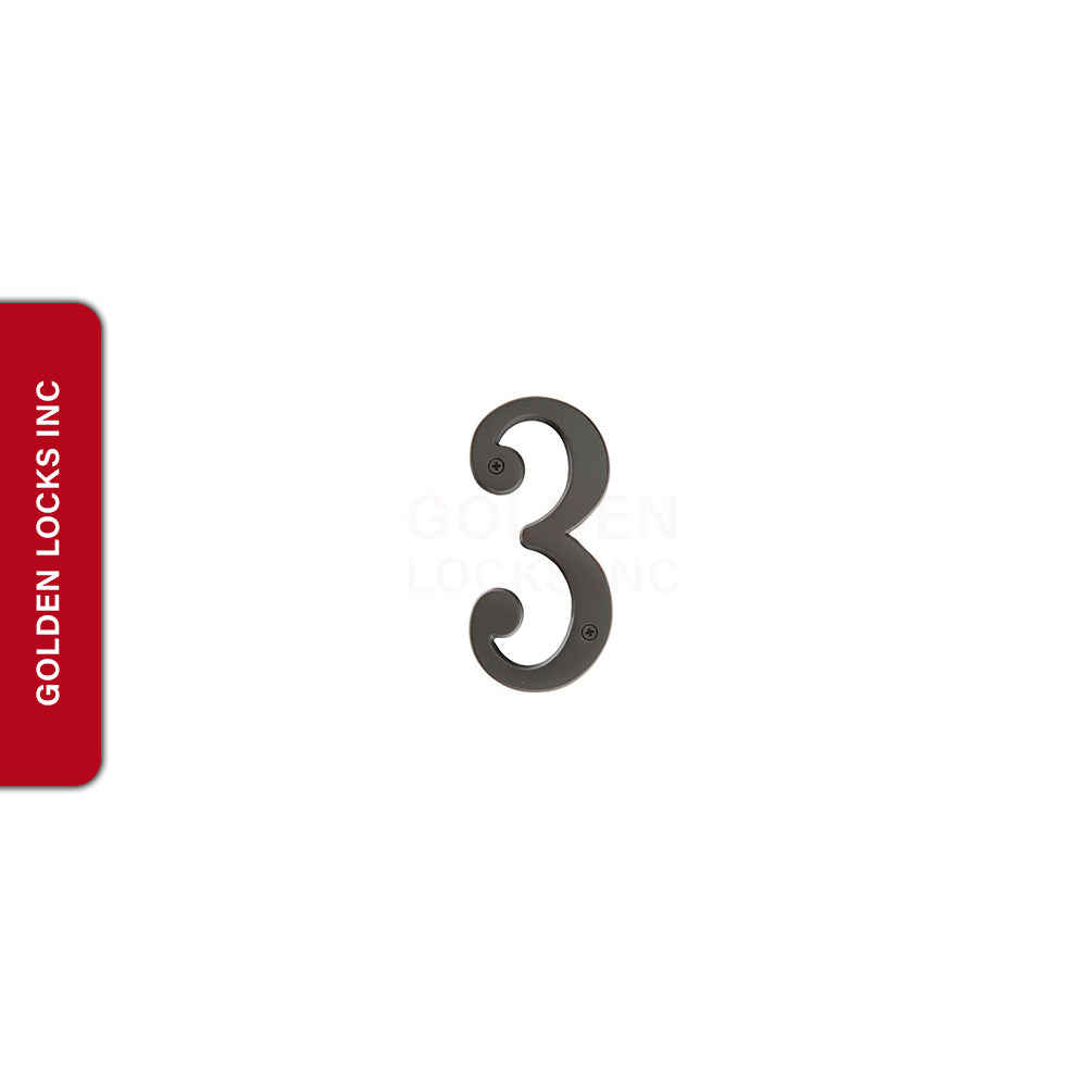 Emtek E1136 5 1/2 Inch Brass House Numbers