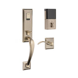 Baldwin 85352-033-BRFD Estate Evolved Cody Smart Handleset Satin Brass & Brown