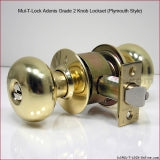 MUL-T-LOCK Cronus-Adonis Grade 2 Knob Lockset (Plymouth style Entrance function)