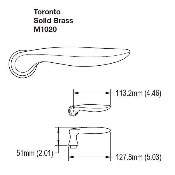 Hoppe Toronto M1020 Handle Only LH 2238282