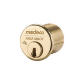 MEDECO 10-0100-605 1" (1 INCH) HIGH SECURITY MORTISE CYLINDER POLISHED BRASS