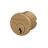 1-1/4" MEDECO 10-0500-606 HIGH SECURITY MORTISE CYLINDER SATIN BRASS