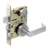 Cal-Royal NM Series, Extra Heavy Duty Mortise Locks, Grade 1 - SECTIONAL TRIM PASSAGE Function F01, Right-Hand (VS-ZS)