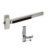 Sargent 12-8876-G-ETL-US32D (12) Fire Rated Rim Exit Device Electrified ET Trim Fail Secure Power off Unlocks Lever Key retracts Latch US32D/630 Satin Stainless Steel Finish