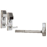 Alarm Lock ETDL27 Series Exit Device Trim Lock, Finish-Satin Chrome