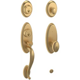 Baldwin Landon Sectional Single Cylinder Keyed Entry Handleset with 5225 Interior Knob from the Estate Collection