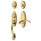 Baldwin Landon Single Cylinder Two Point Right Handed Handleset with Wave Interior Lever