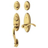 Baldwin Landon Dummy Two Point Handleset with Right Handed Wave Style Interior Lever