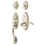 Baldwin Landon Single Cylinder Two Point Handleset with Left Handed Wave Interior Lever