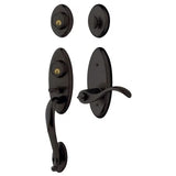 Baldwin Landon Dummy Two Point Handleset with Right Handed Wave Style Interior Lever