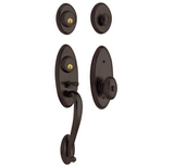 Baldwin Landon Sectional Single Cylinder Keyed Entry Handleset with 5225 Interior Knob from the Estate Collection