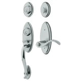 Baldwin Landon Single Cylinder Two Point Handleset with Left Handed Wave Interior Lever