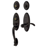 Baldwin Landon Single Cylinder Two Point Right Handed Handleset with Wave Interior Lever