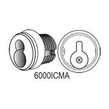 Cal-Royal 6000ICMA Schlage Large Format Interchangeable Core Mortise Cylinder with Adams Rite Cam 1 1/2" long