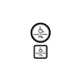 Cal-Royal 8634-SW 6" Round Touchless Switch (Text, Logo & Hand), For 8600 Series
