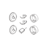 Cal-Royal 8653-KIT Basic 6" Round Push Plate Package, For 8600 Series